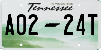 TN license plate A0224T