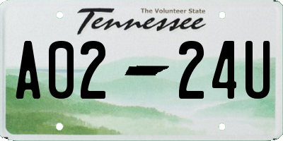 TN license plate A0224U