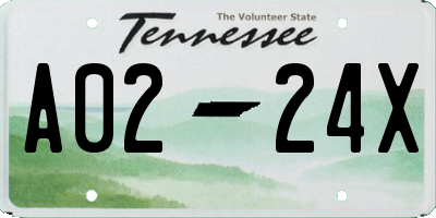 TN license plate A0224X