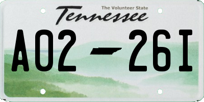 TN license plate A0226I