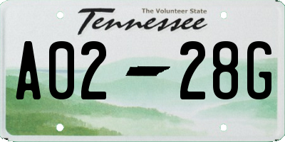 TN license plate A0228G