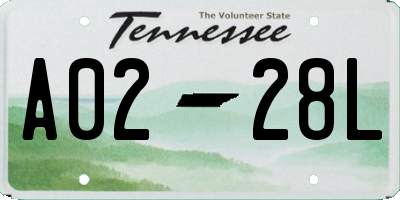 TN license plate A0228L