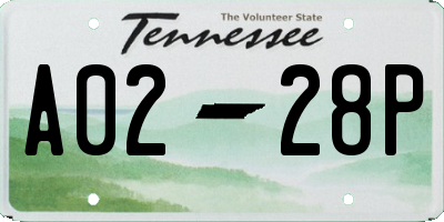 TN license plate A0228P