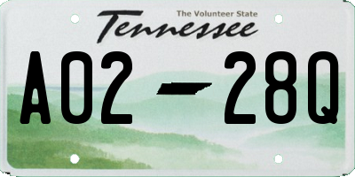 TN license plate A0228Q