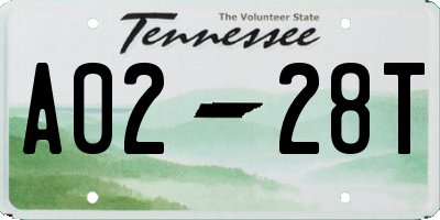 TN license plate A0228T