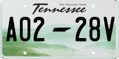 TN license plate A0228V