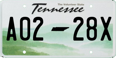 TN license plate A0228X