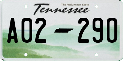 TN license plate A0229O