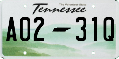 TN license plate A0231Q