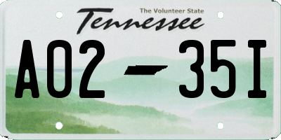 TN license plate A0235I