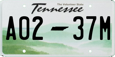 TN license plate A0237M