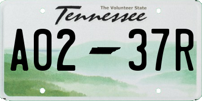 TN license plate A0237R