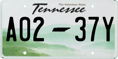TN license plate A0237Y