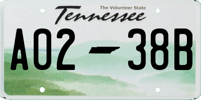 TN license plate A0238B