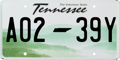 TN license plate A0239Y