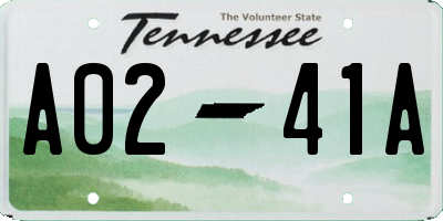 TN license plate A0241A