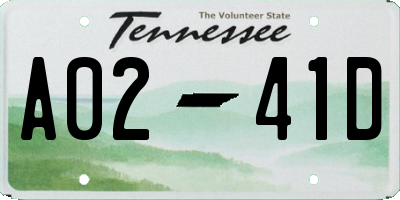 TN license plate A0241D