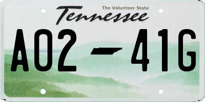 TN license plate A0241G