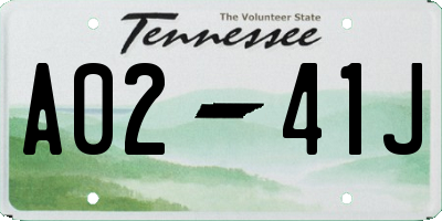 TN license plate A0241J