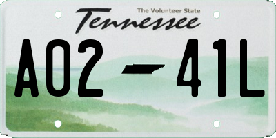 TN license plate A0241L