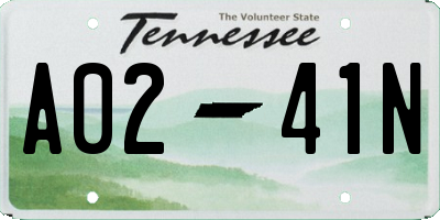 TN license plate A0241N