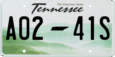 TN license plate A0241S