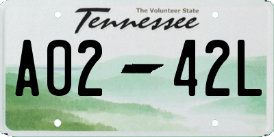 TN license plate A0242L