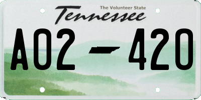 TN license plate A0242O