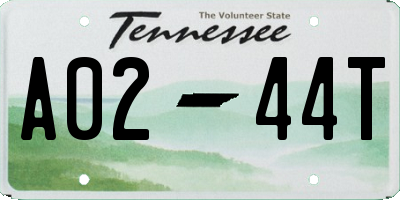 TN license plate A0244T