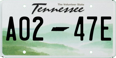 TN license plate A0247E
