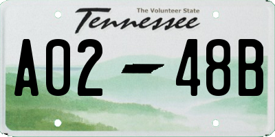 TN license plate A0248B