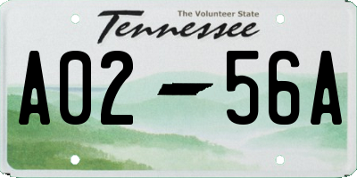 TN license plate A0256A