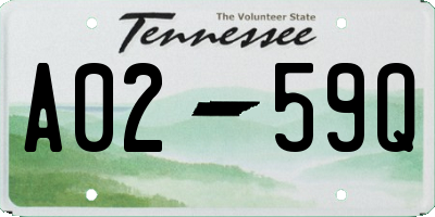 TN license plate A0259Q