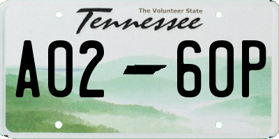 TN license plate A0260P