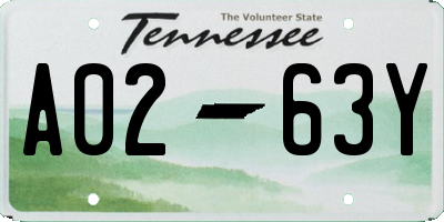 TN license plate A0263Y