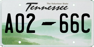 TN license plate A0266C