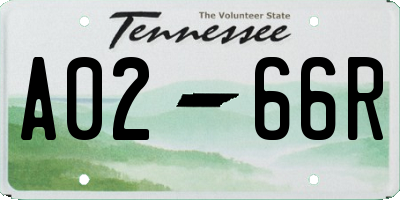 TN license plate A0266R