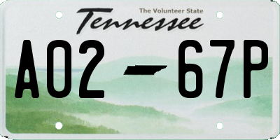 TN license plate A0267P
