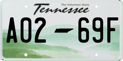 TN license plate A0269F