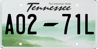TN license plate A0271L