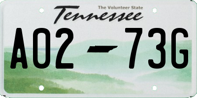 TN license plate A0273G