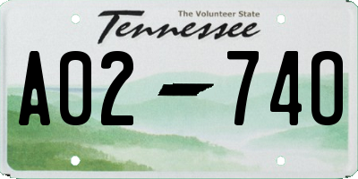 TN license plate A0274O