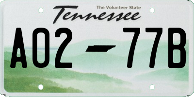TN license plate A0277B