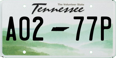 TN license plate A0277P