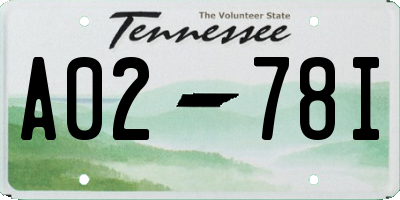 TN license plate A0278I