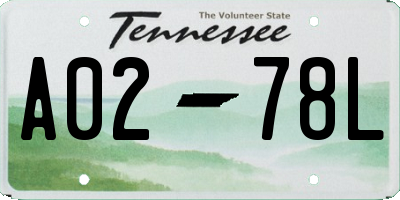 TN license plate A0278L