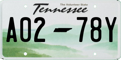 TN license plate A0278Y