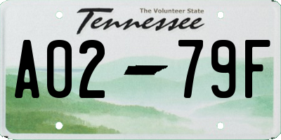 TN license plate A0279F