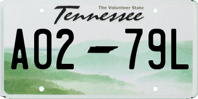 TN license plate A0279L