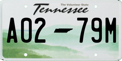 TN license plate A0279M